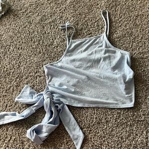 Blue crop top
